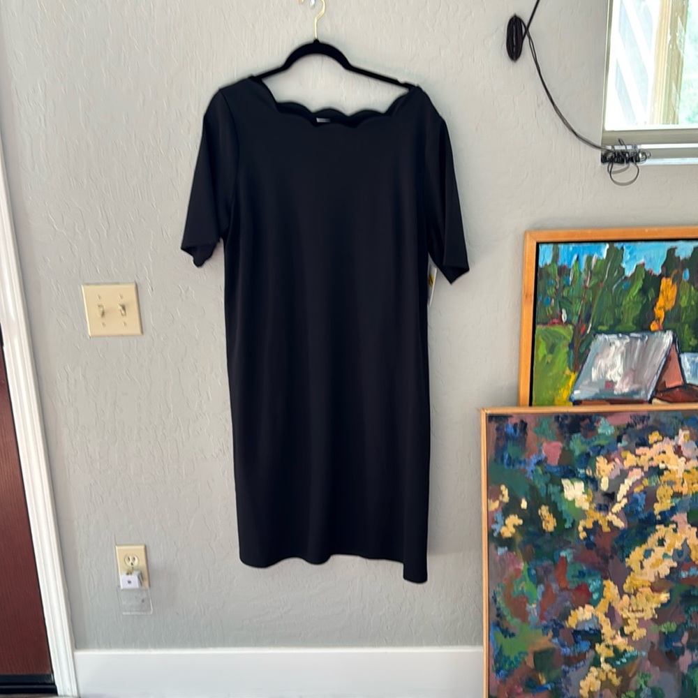 Croft and Barrow Black knit shift dress